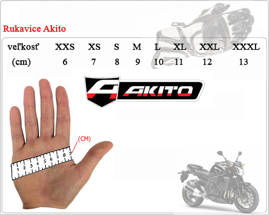 AKITO Moto rukavice SPEEDSTER XXL